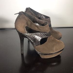 Marco Santi brown suede Platform Pump Heels Sz 8